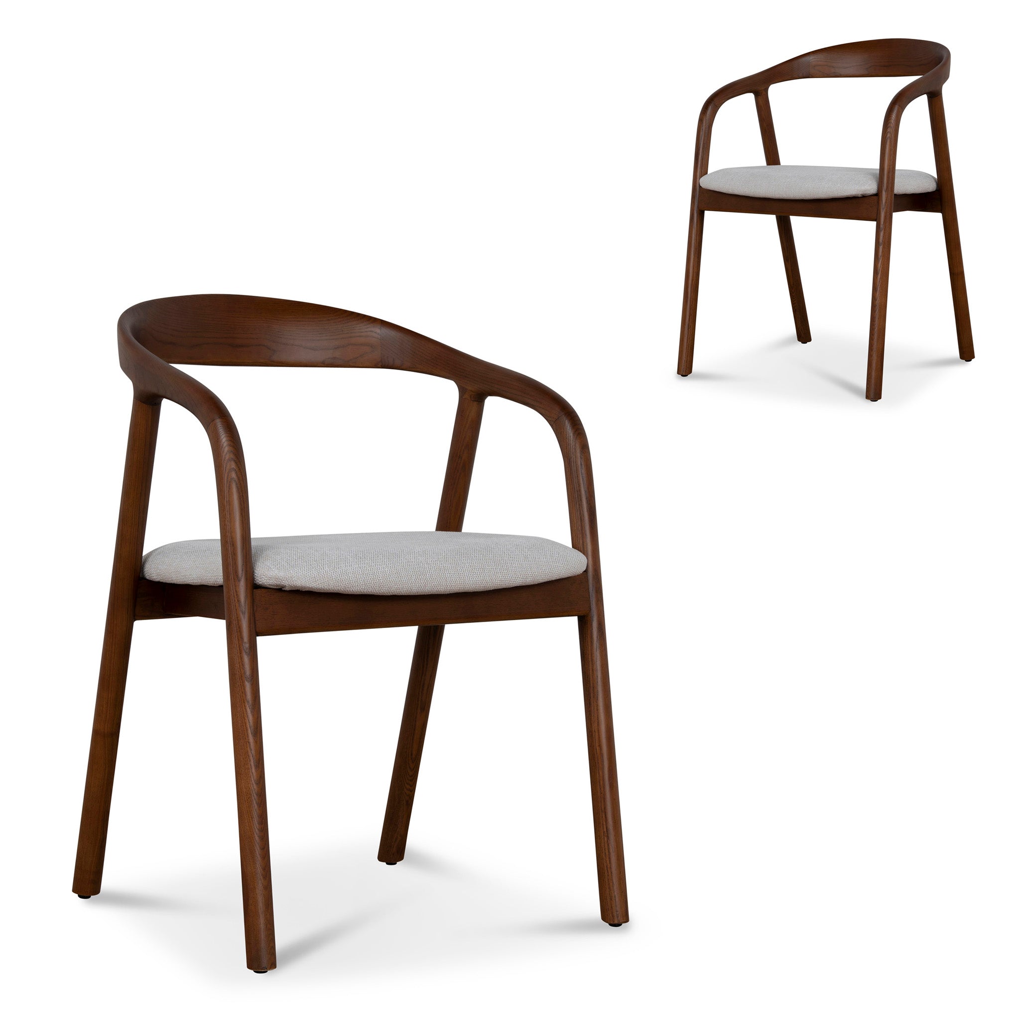 CDC12742-NX Walnut Dining Chair - Naxos Beige (Set of 2)