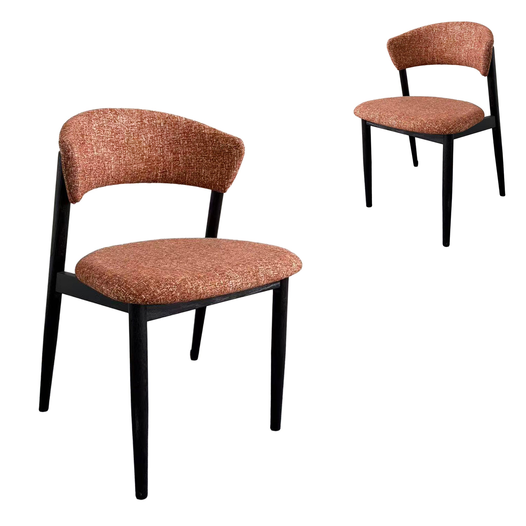 CDC12776-HN Black Dining Chair - California Copper (Set of 2)