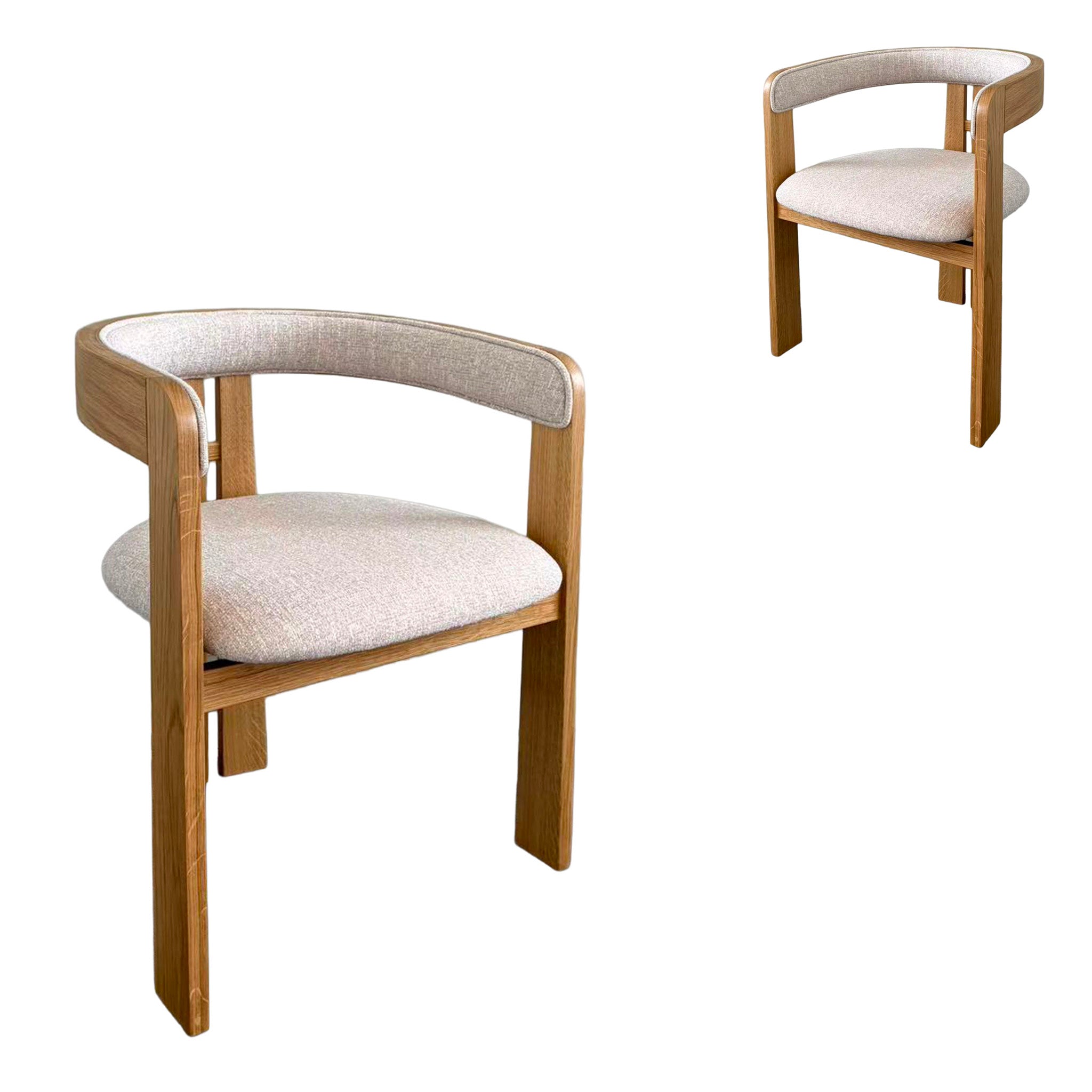CDC12777-HN Natural Dining Armchair - California Beige (Set of 2)