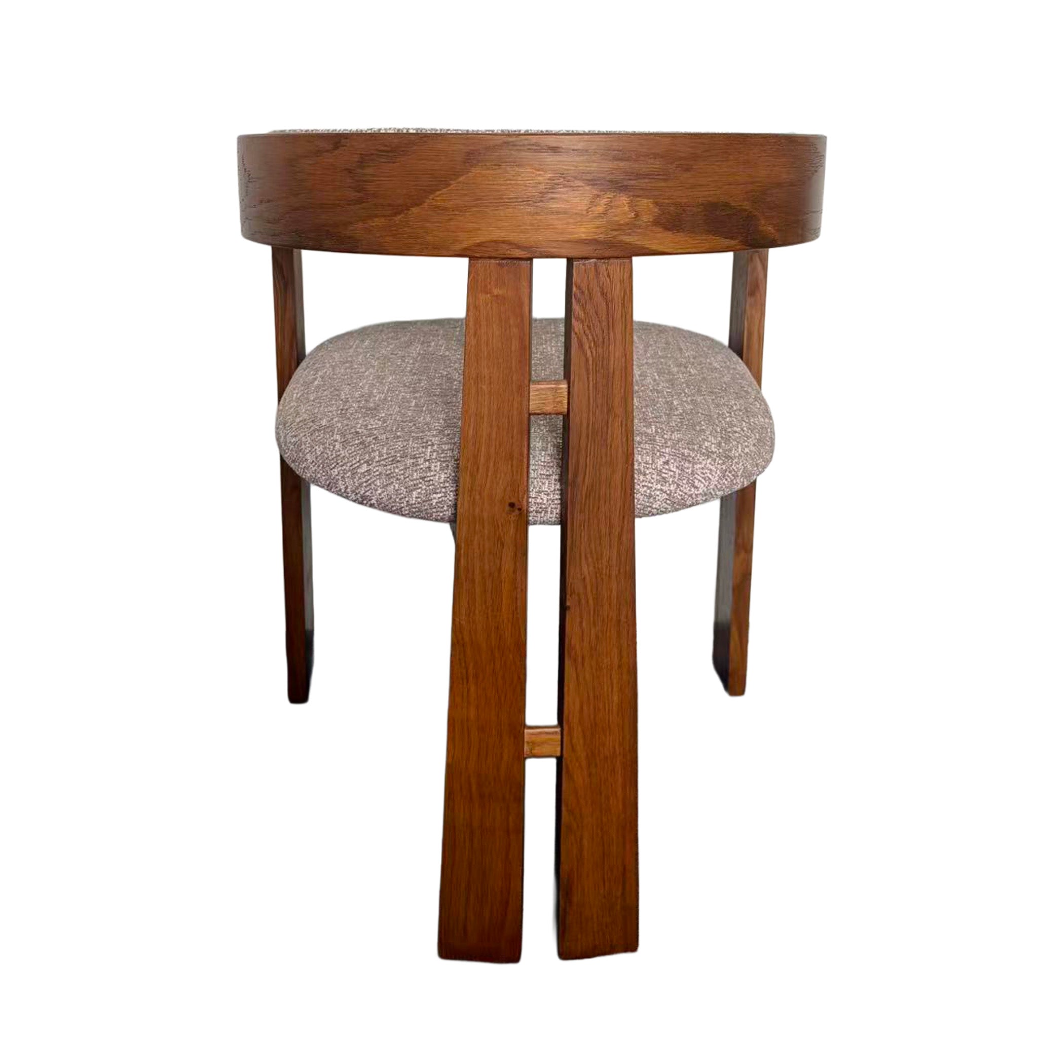 Distressed Walnut Dining Armchair - California Taupe (Set of 2) - Roux
