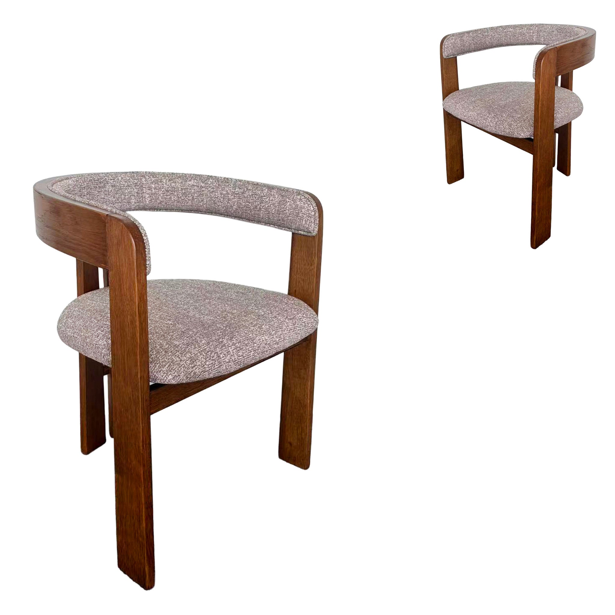 CDC12778-HN Distressed Walnut Dining Armchair - California Taupe (Set of 2)