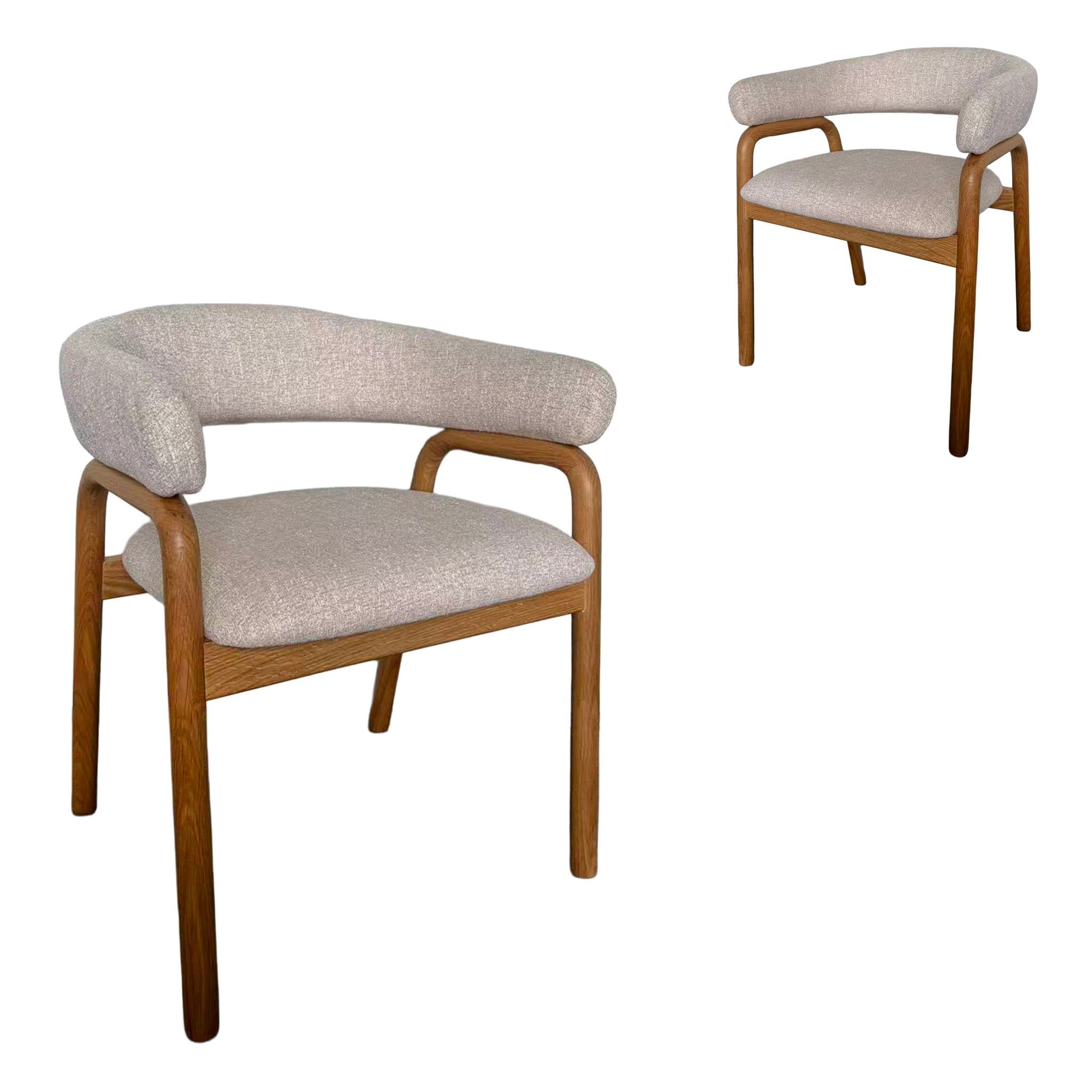 CDC12779-HN Natural Dining Armchair - California Beige (Set of 2)
