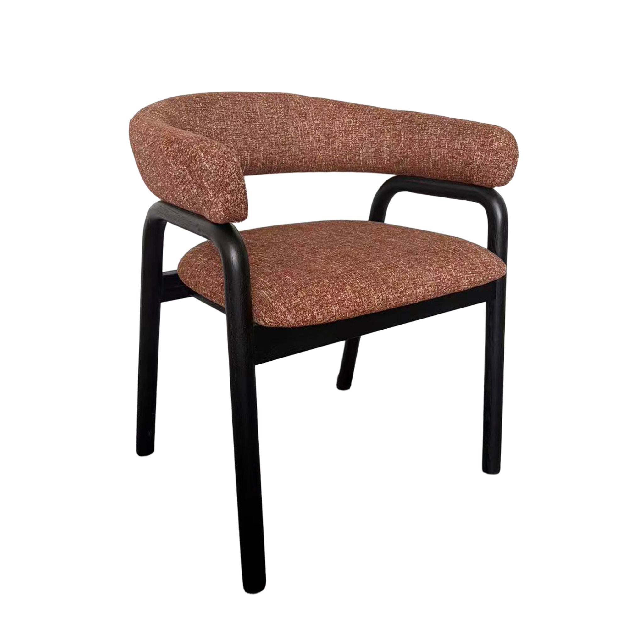 Black Dining Armchair - California Copper (Set of 2)