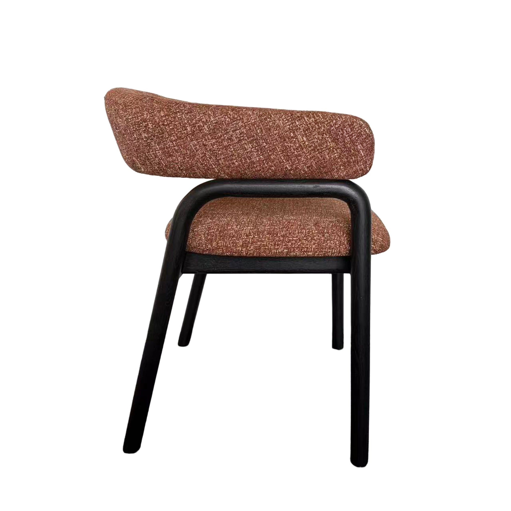 Black Dining Armchair - California Copper (Set of 2)