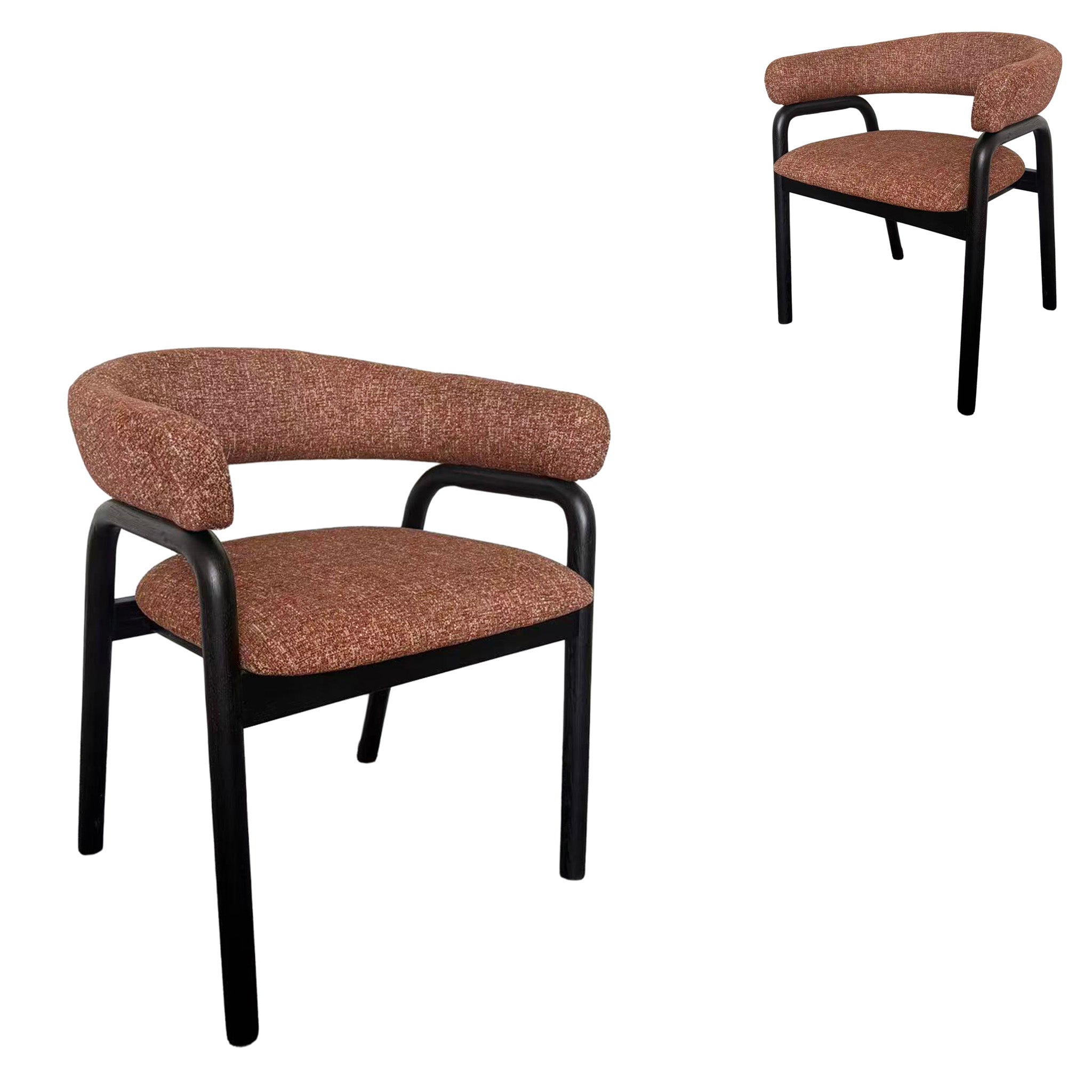 CDC12780-HN Black Dining Armchair - California Copper (Set of 2)