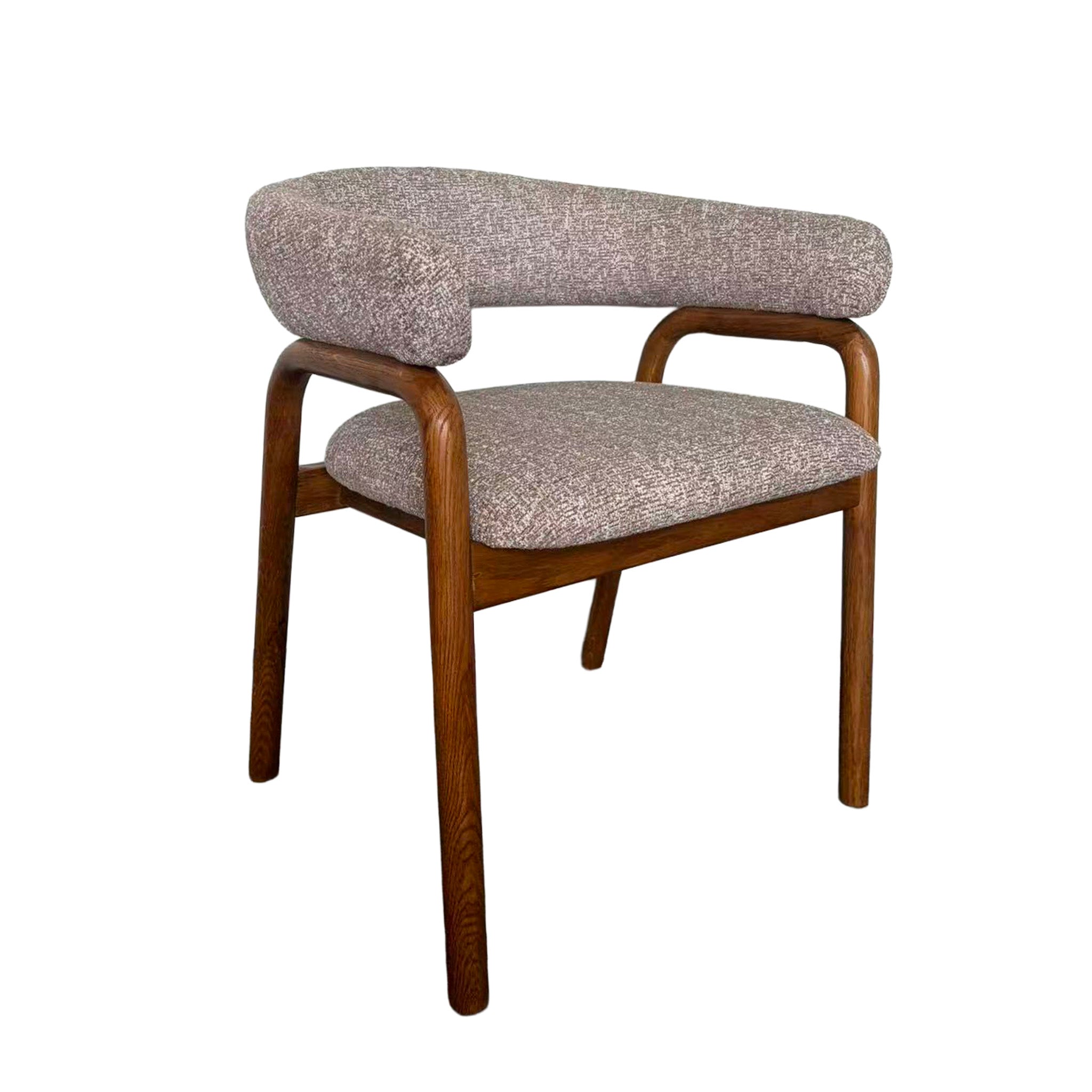 CDC12781-HN Distressed Walnut Dining Armchair - California Taupe (Set of 2)