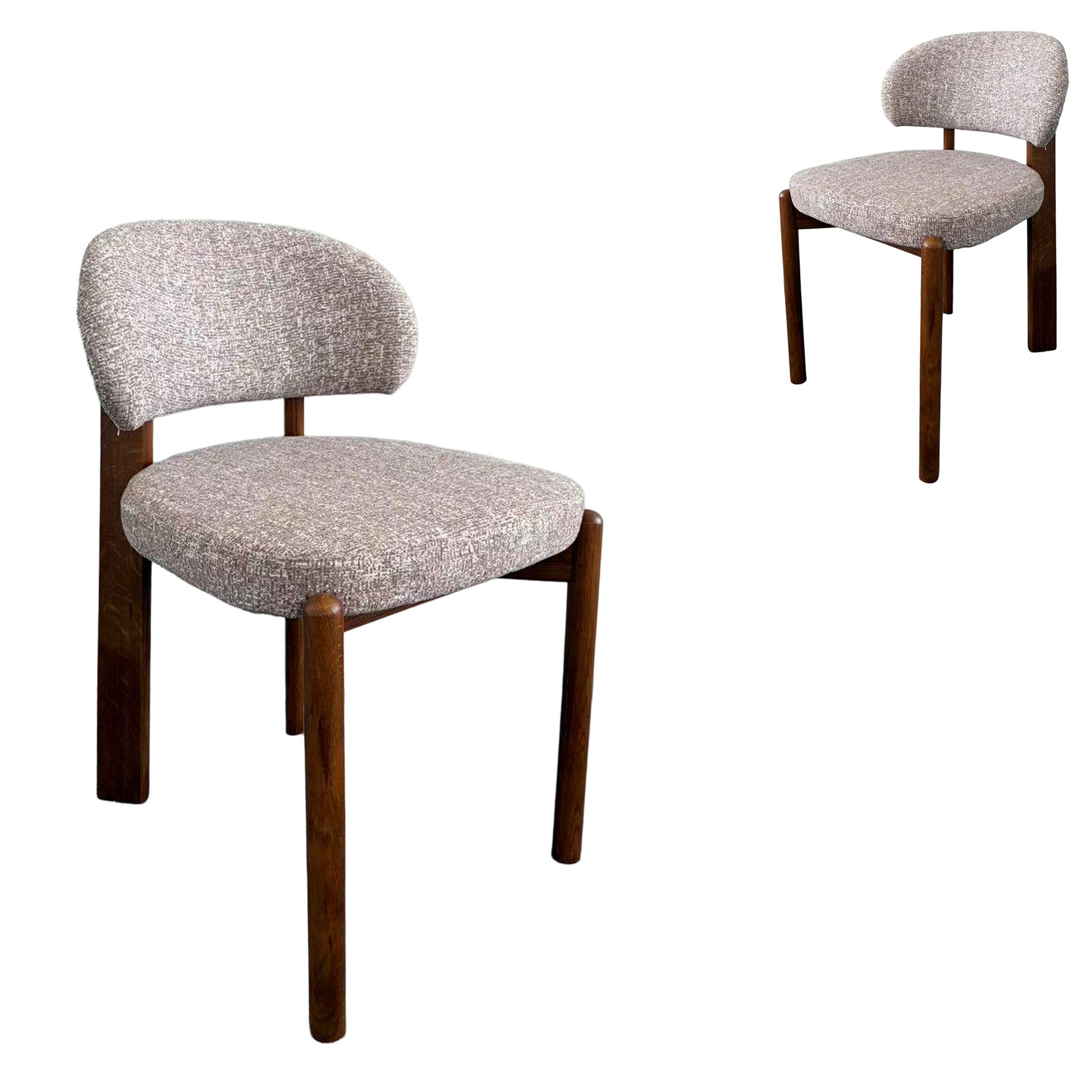 CDC12783-HN Distressed Walnut Dining Chair - California Taupe (Set of 2)