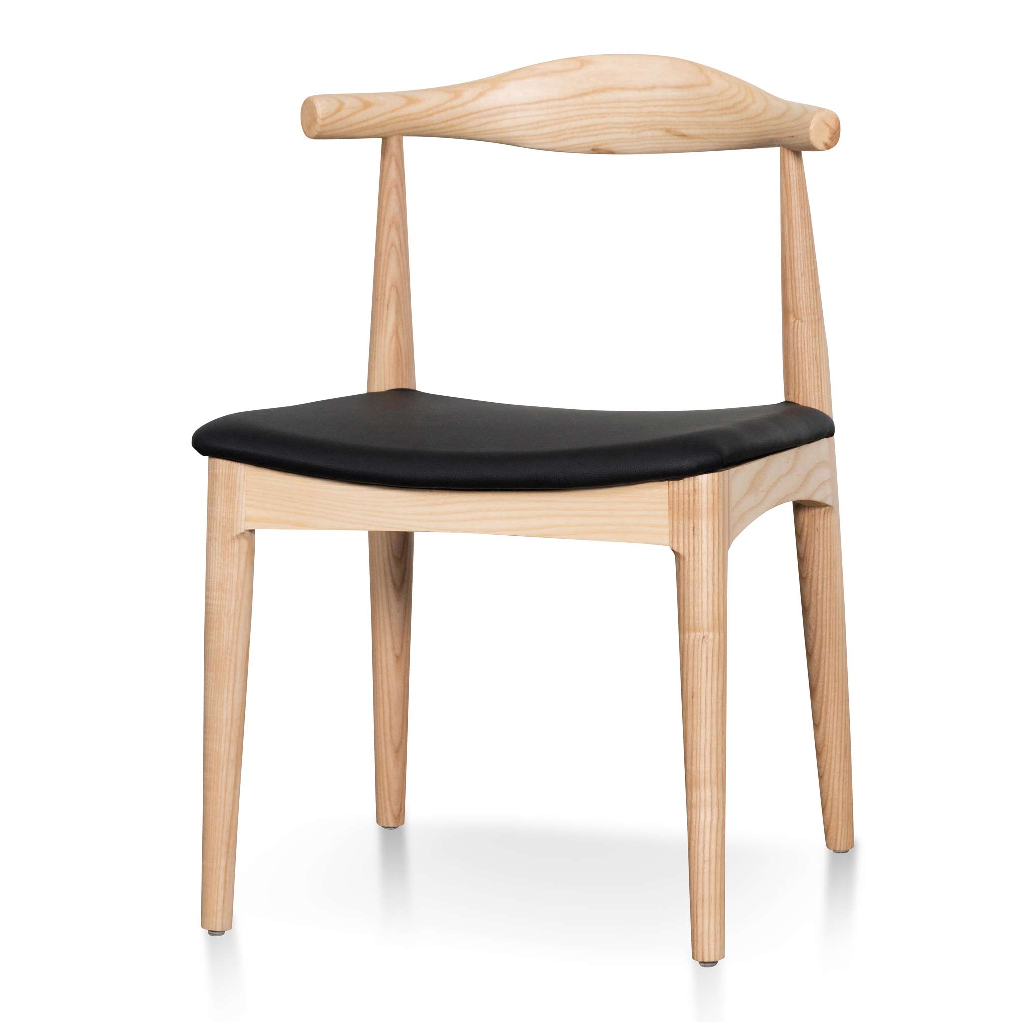 Set of 2 - Henrik Dining Chair - Natural Ash with Black Seat