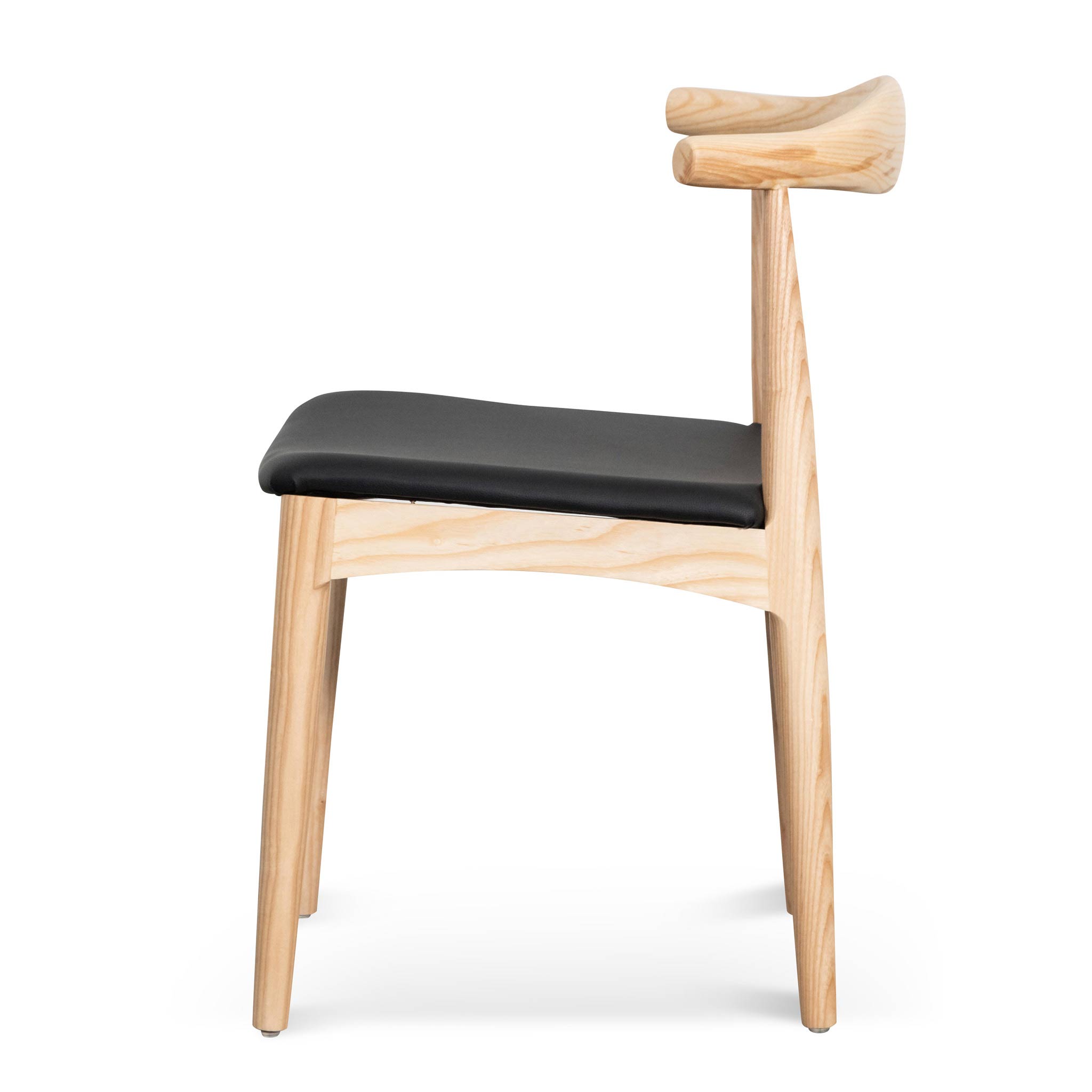 Set of 2 - Henrik Dining Chair - Natural Ash with Black Seat