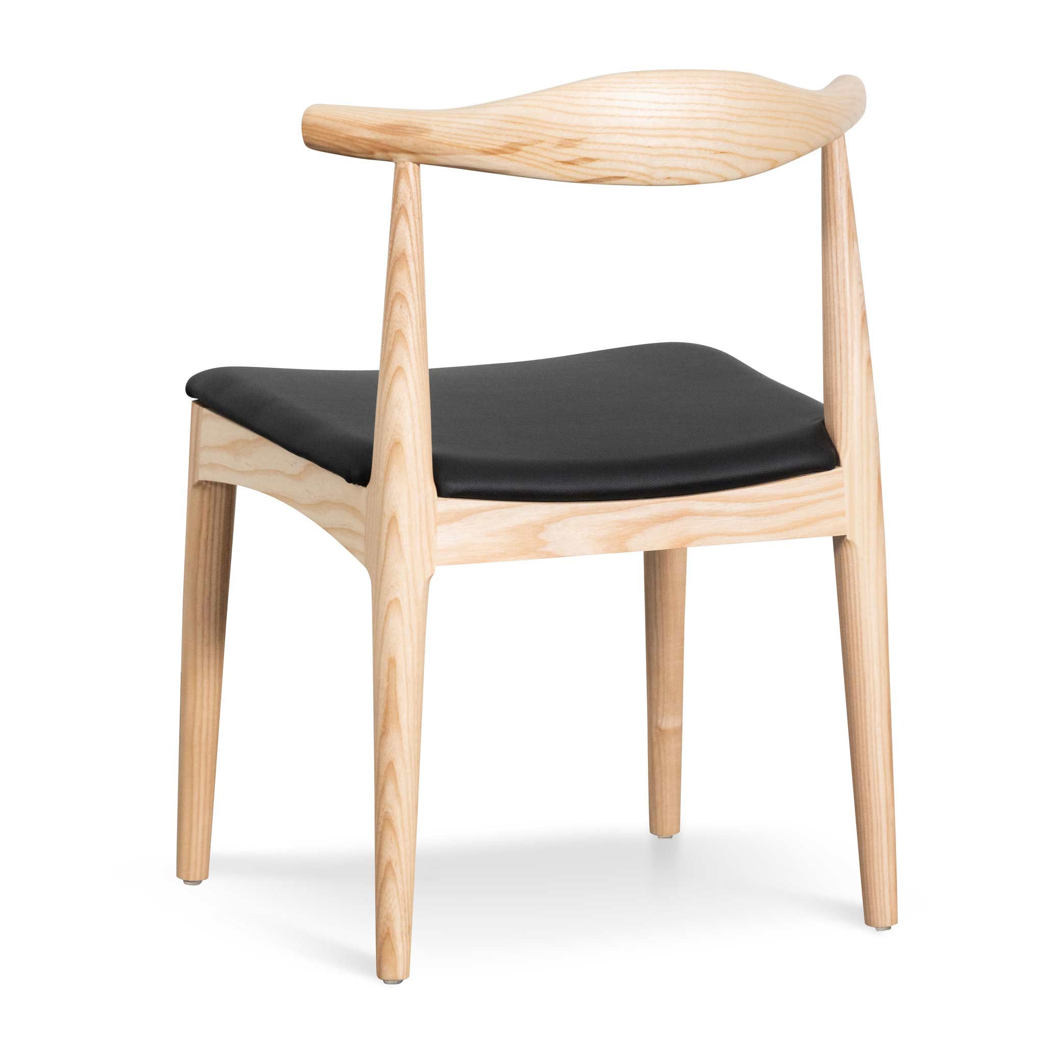 Set of 2 - Henrik Dining Chair - Natural Ash with Black Seat