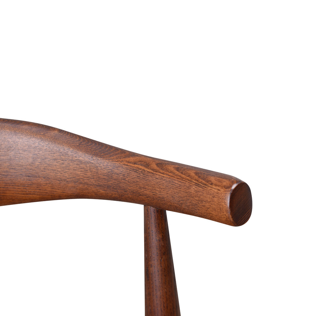 Set of 2 - Henrik Dining Chair - Dark Brown with Black Seat