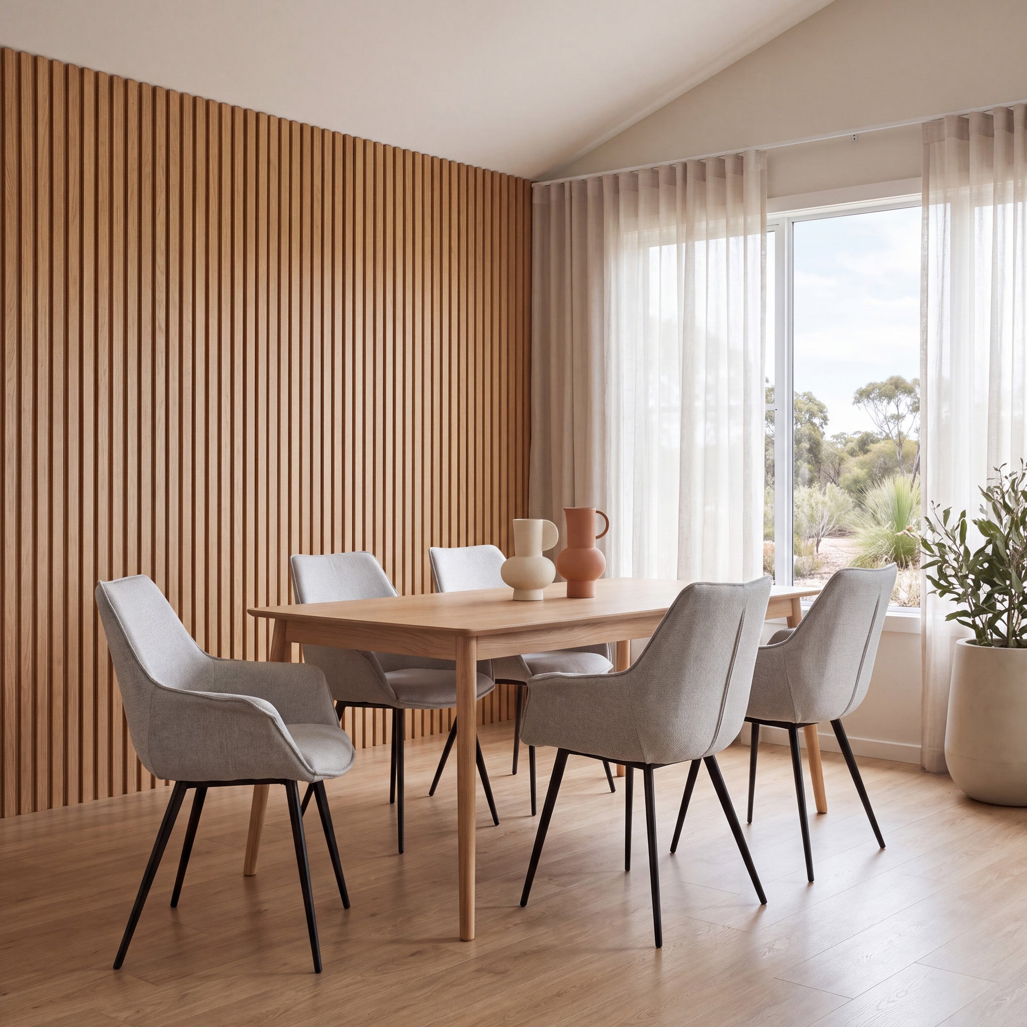 Plywood Dining Chair - Beige (Set of 2) - image 2