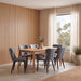 Fabric Dining Chair - Pebble Grey with Black Legs (Clearance) - image 2