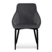 Dining Chair - Grey Velvet in Black Legs (Set of 2) - image 4