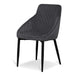Dining Chair - Grey Velvet in Black Legs (Set of 2) - image 3