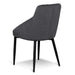 Dining Chair - Grey Velvet in Black Legs (Set of 2) - image 6