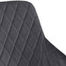 Dining Chair - Grey Velvet in Black Legs (Set of 2) - image 10