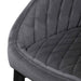 Dining Chair - Grey Velvet in Black Legs (Set of 2) - image 8