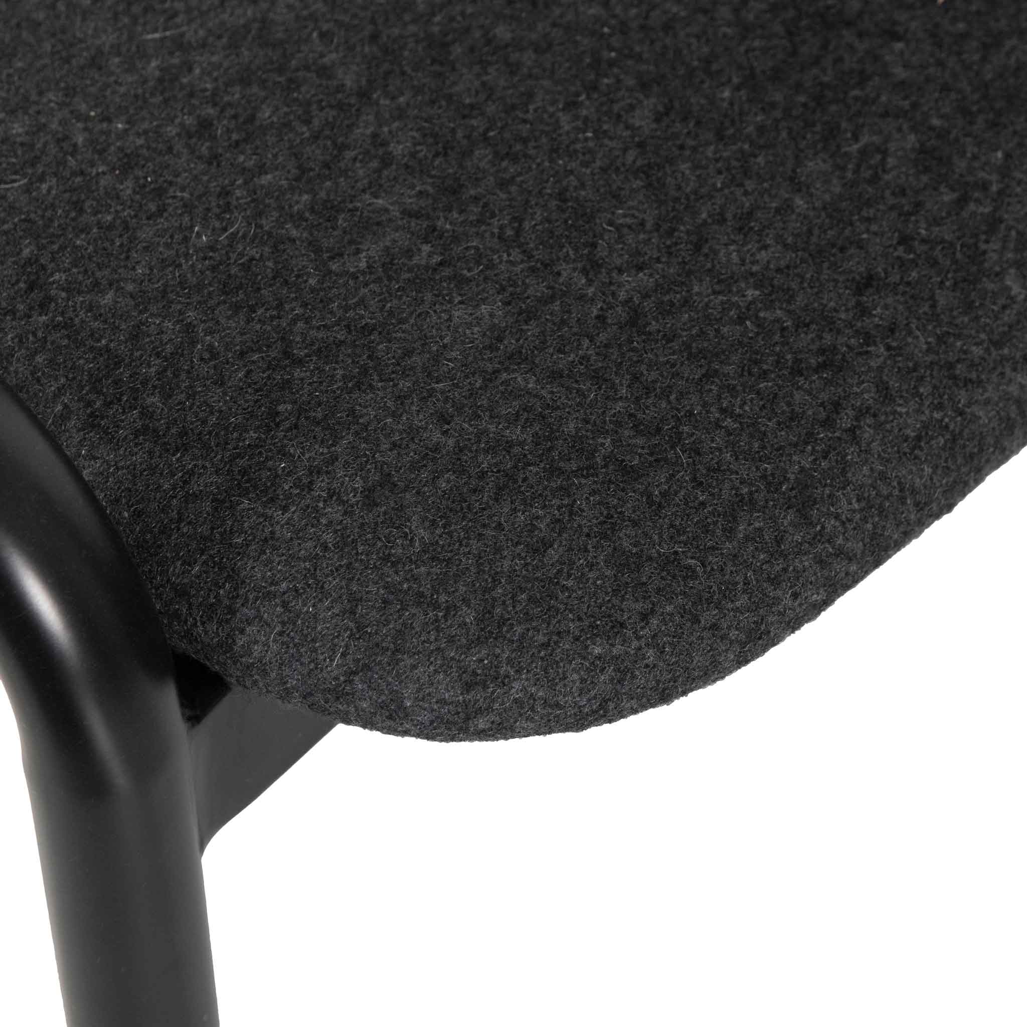 Set of 2 - Florine Fabric Dining Chair - Grey with Rattan Back