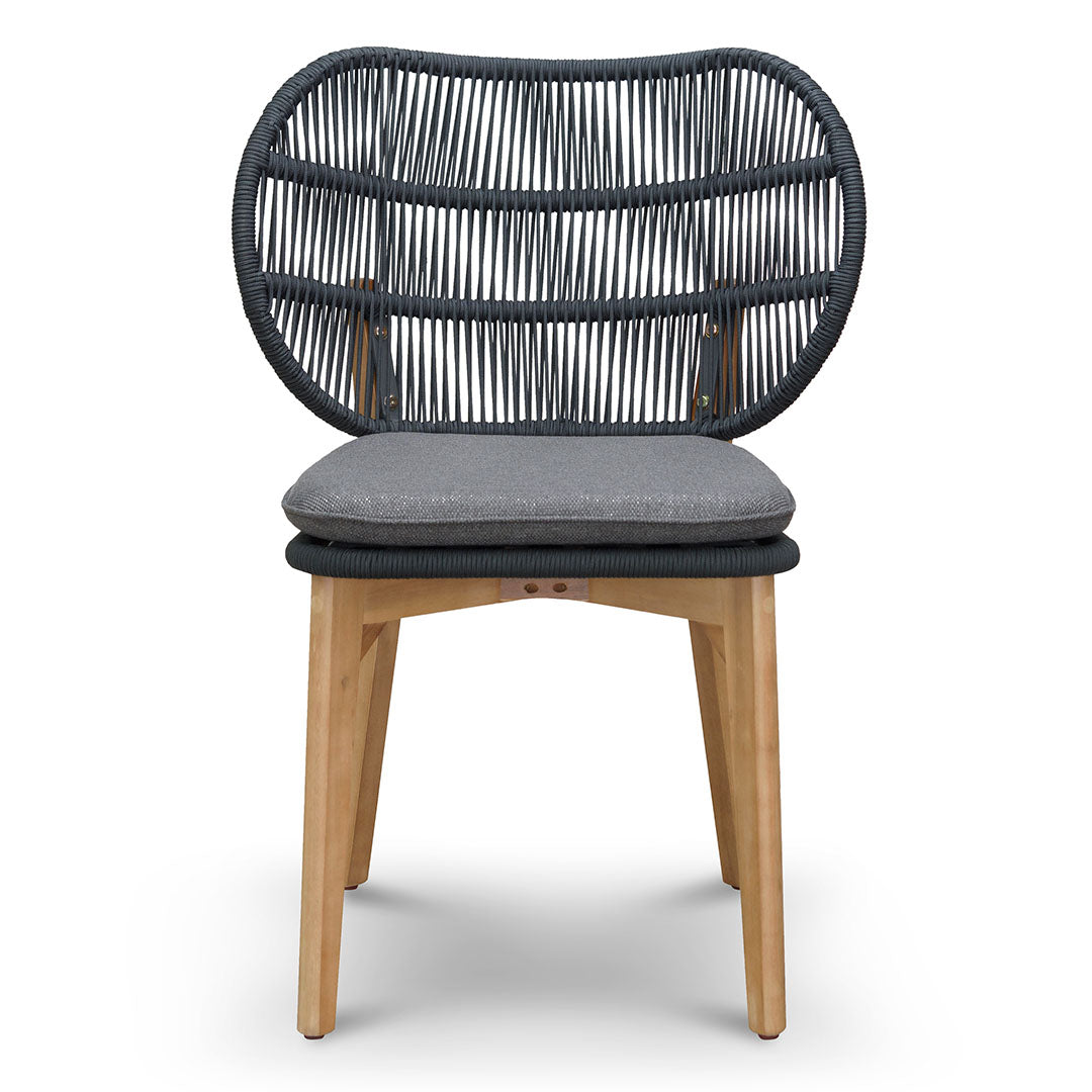 Outdoor Dining Chair - Anthracite Grey Cushion (Set of 2) - image 3