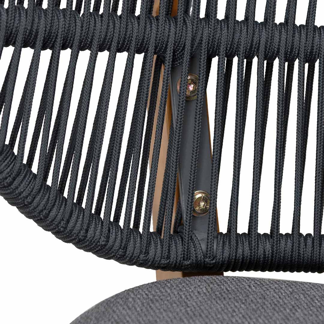 Outdoor Dining Chair - Anthracite Grey Cushion (Set of 2) - image 6