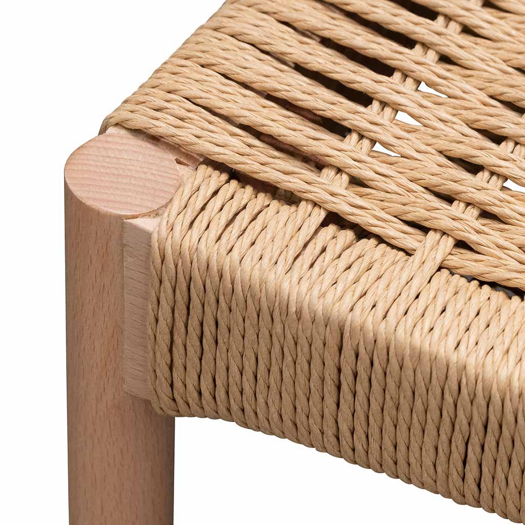 Set of 2 - Filiberto Rope Seat Dining Chair - Natural