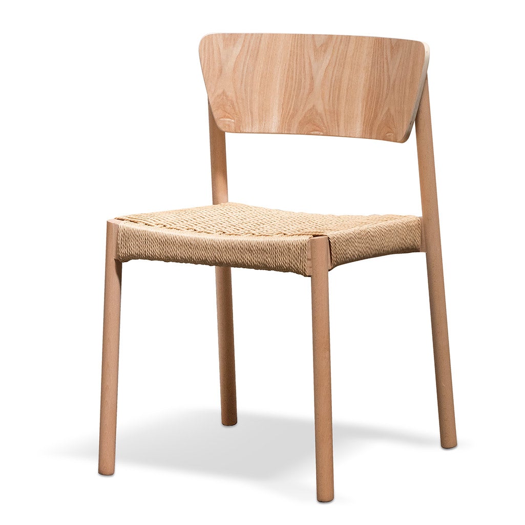 Set of 2 - Filiberto Rope Seat Dining Chair - Natural