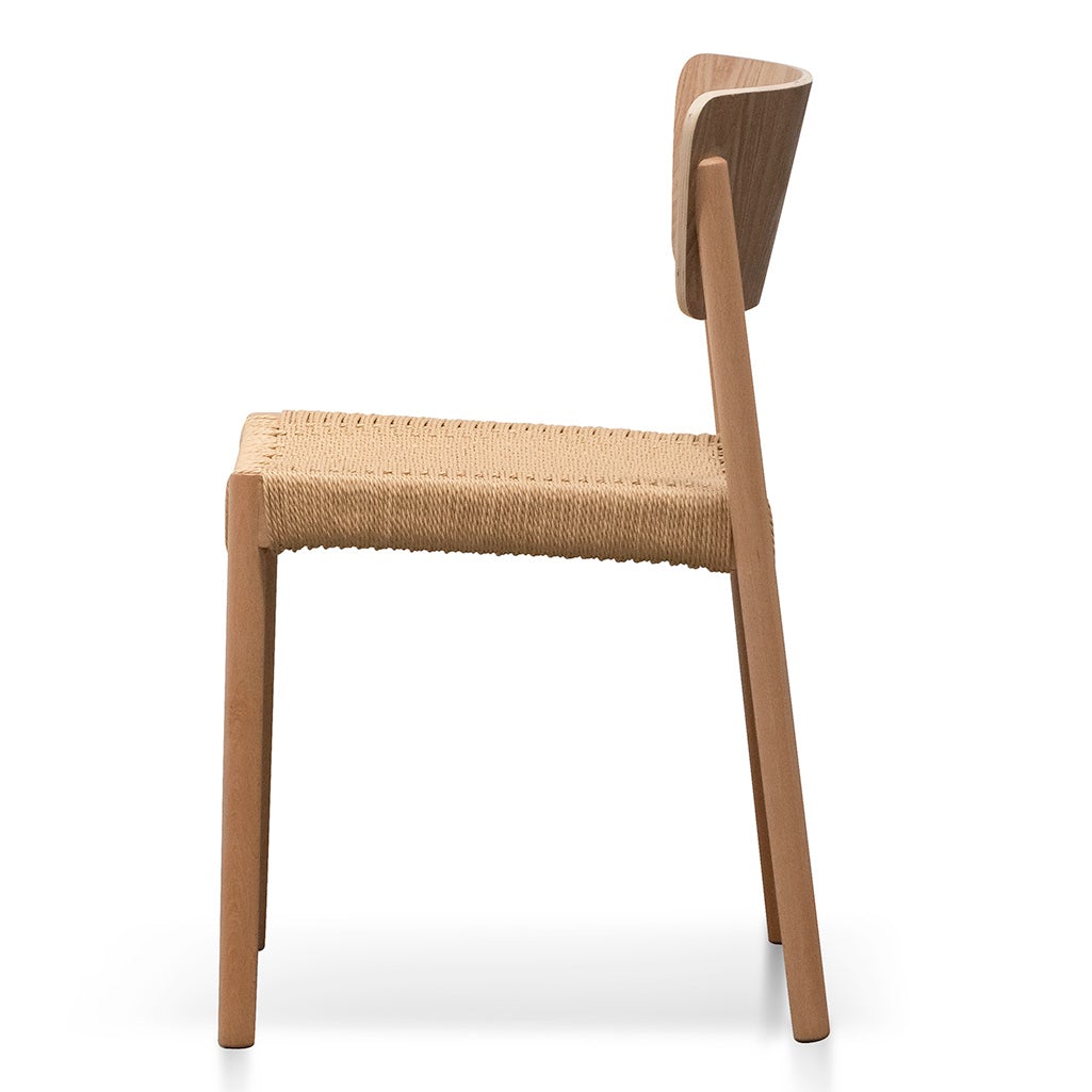 Set of 2 - Filiberto Rope Seat Dining Chair - Natural