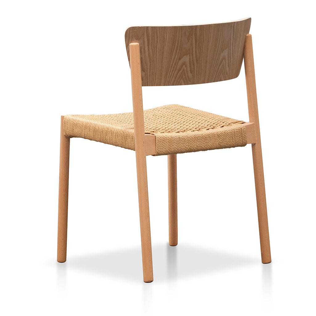 Set of 2 - Filiberto Rope Seat Dining Chair - Natural