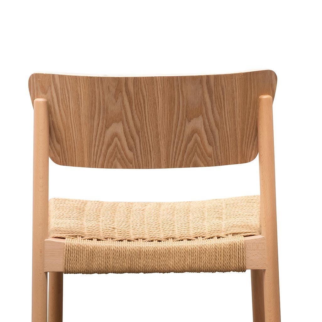 Set of 2 - Filiberto Rope Seat Dining Chair - Natural