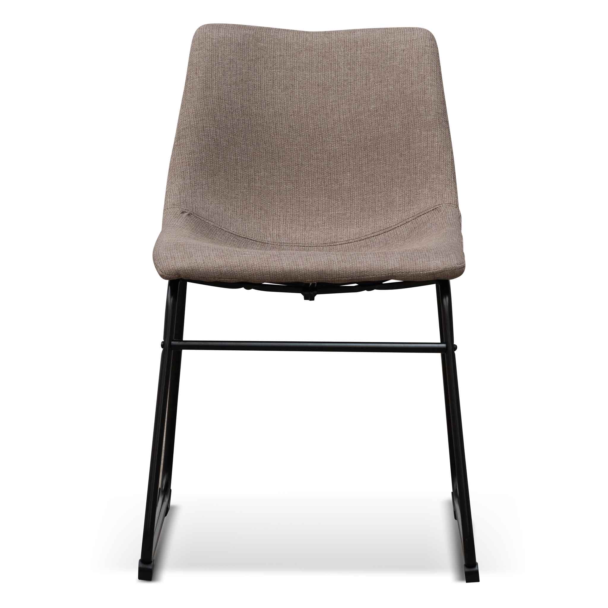 Set of 2 - Darcy Fabric Dining Chair - Brown Grey