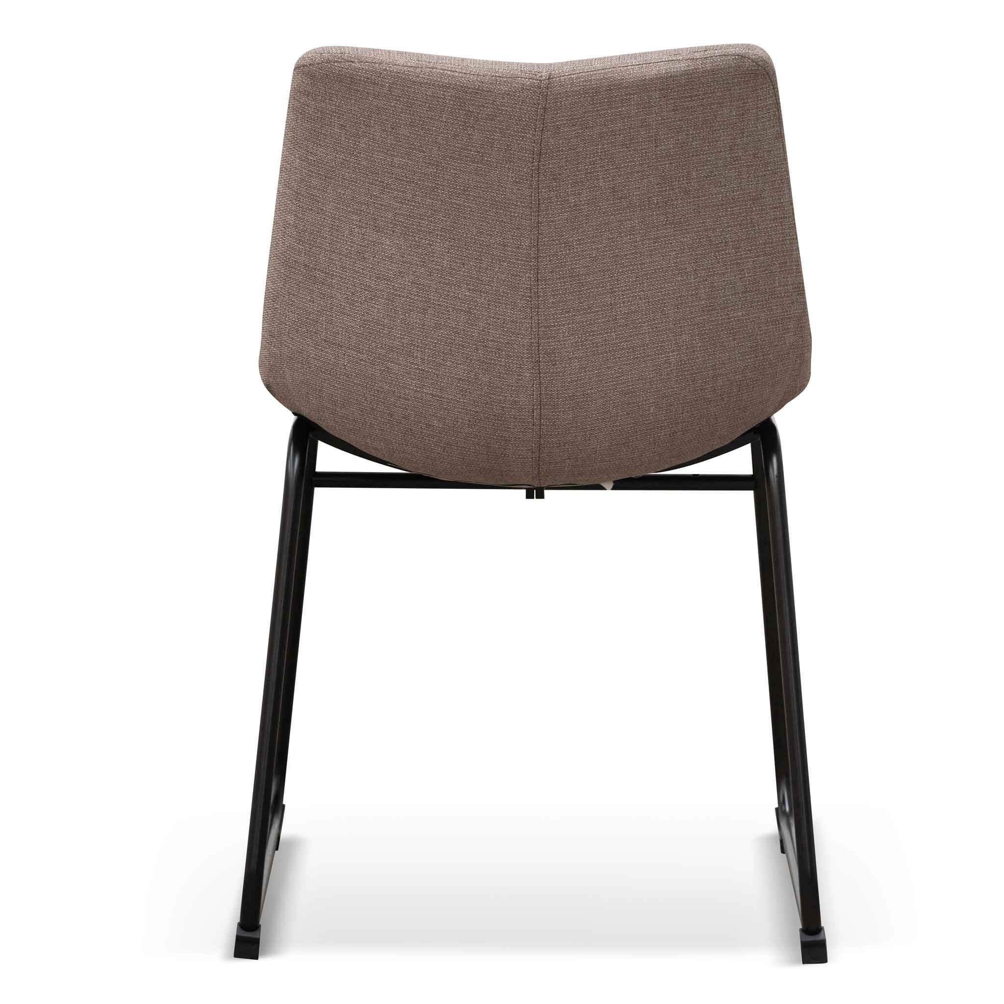 Set of 2 - Darcy Fabric Dining Chair - Brown Grey