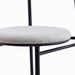 Fabric Dining Chair - Silver Grey with Black Legs (Set of 2) - image 9