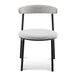 Fabric Dining Chair - Silver Grey with Black Legs (Set of 2) - image 7