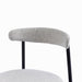 Fabric Dining Chair - Silver Grey with Black Legs (Set of 2) - image 10