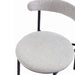 Fabric Dining Chair - Silver Grey with Black Legs (Set of 2) - image 8