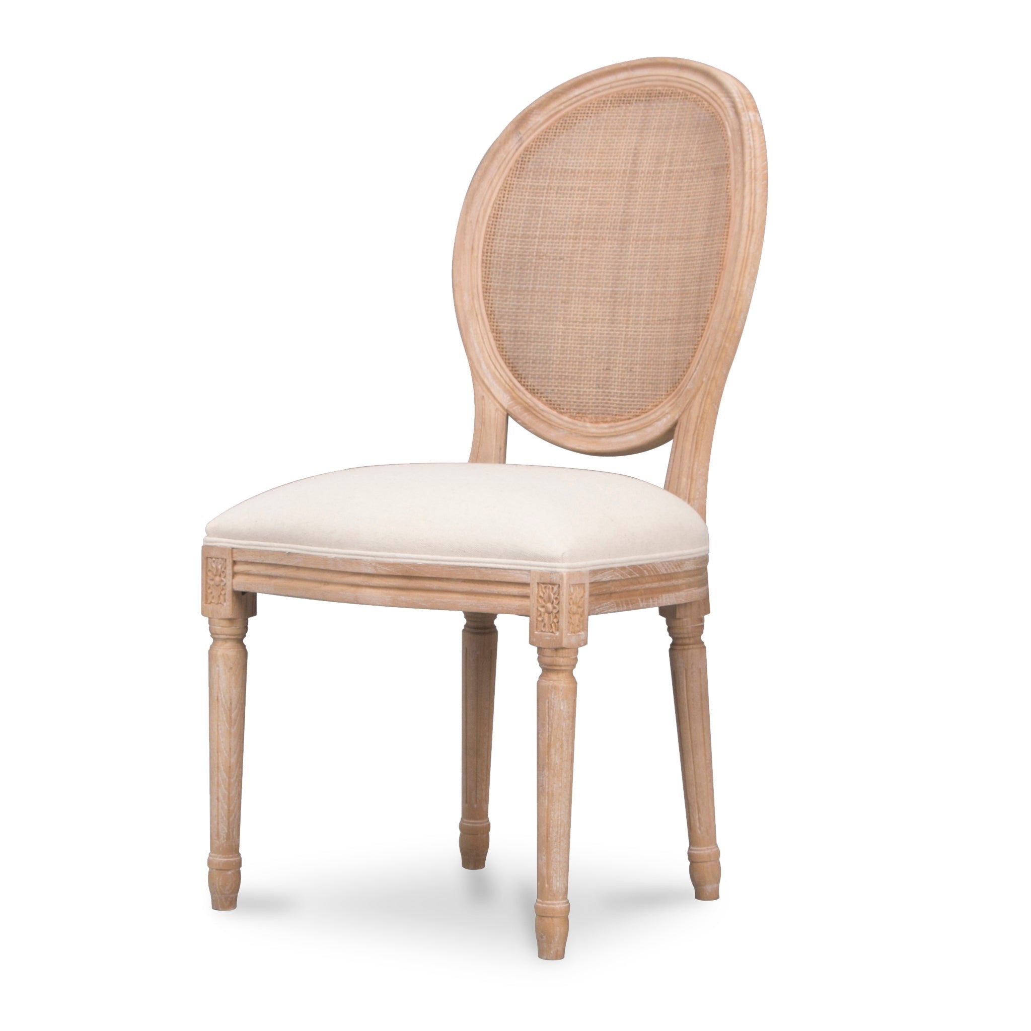 Set of 2 - Lenora Elm Dining Chair - Light Beige