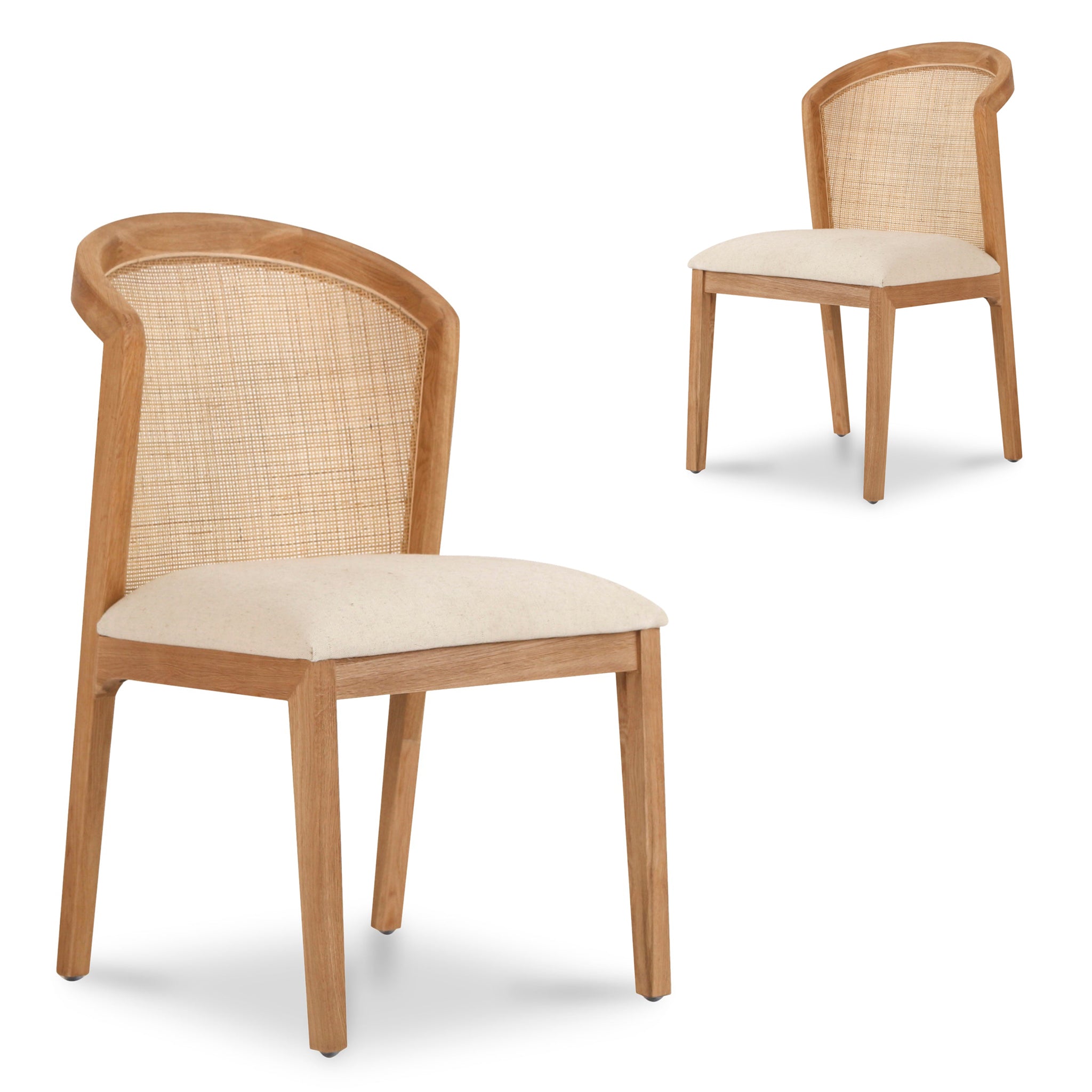 Set of 2 - Margie Fabric Dining Chair - Light Beige