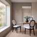 Light Beige Fabric Dining Chair - Black Frame (Set of 2) - image 2