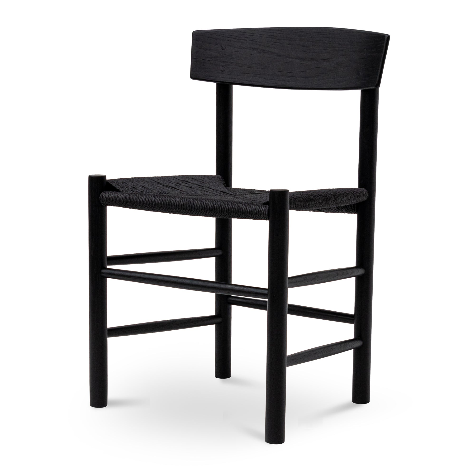 Set of 2 - Erika Rattan Dining Chair - Full Black