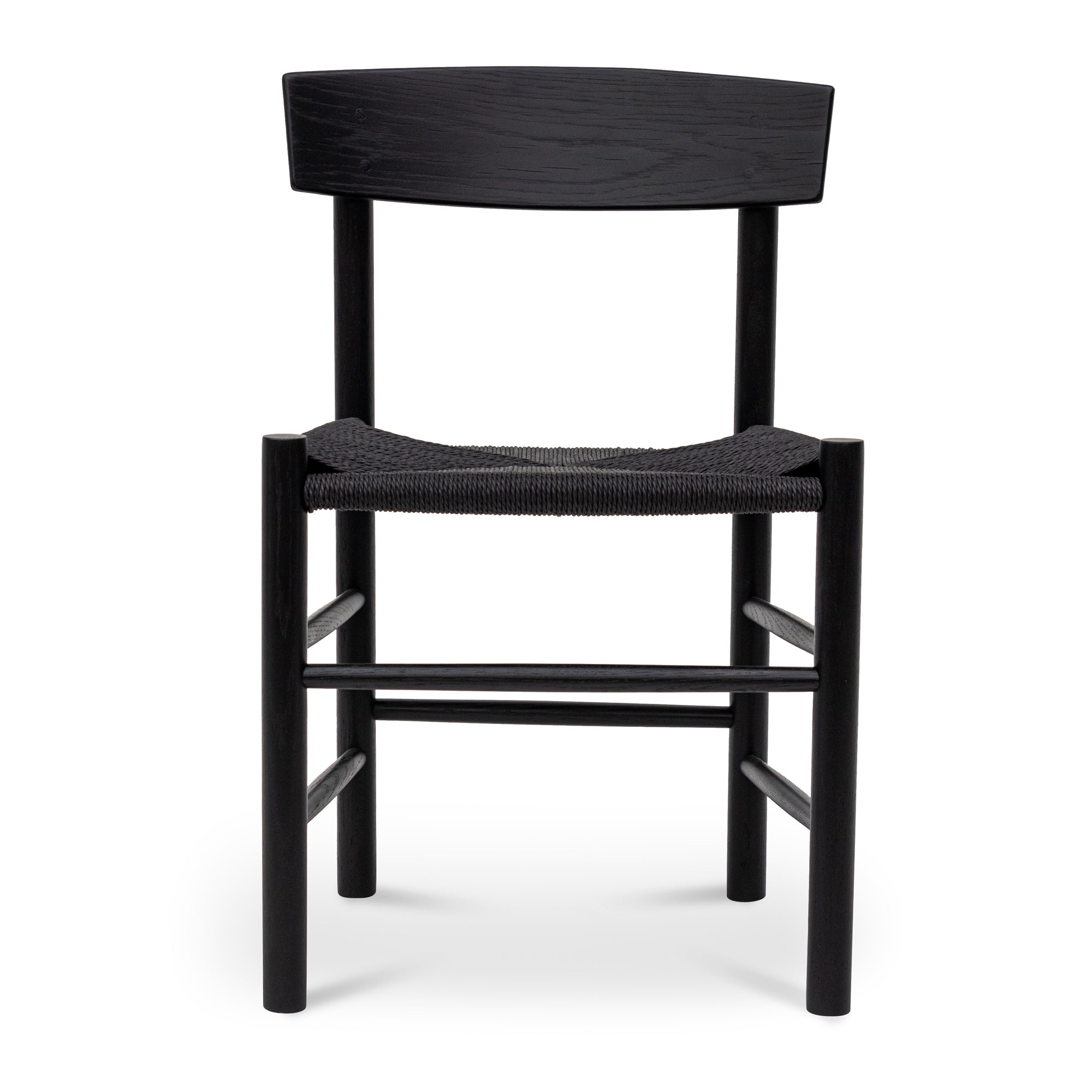 Set of 2 - Erika Rattan Dining Chair - Full Black