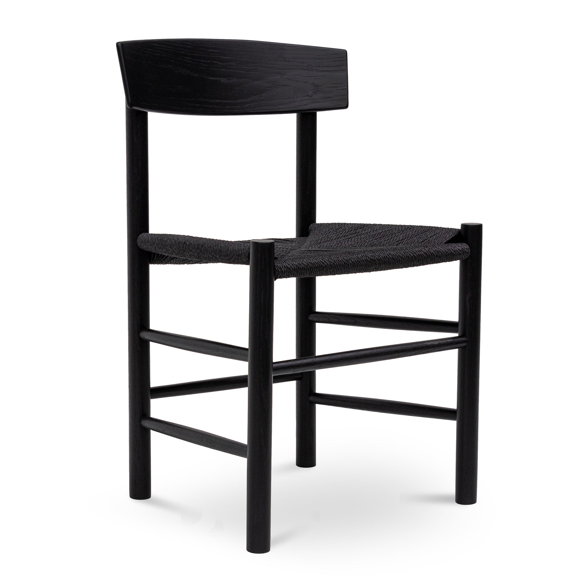 Set of 2 - Erika Rattan Dining Chair - Full Black