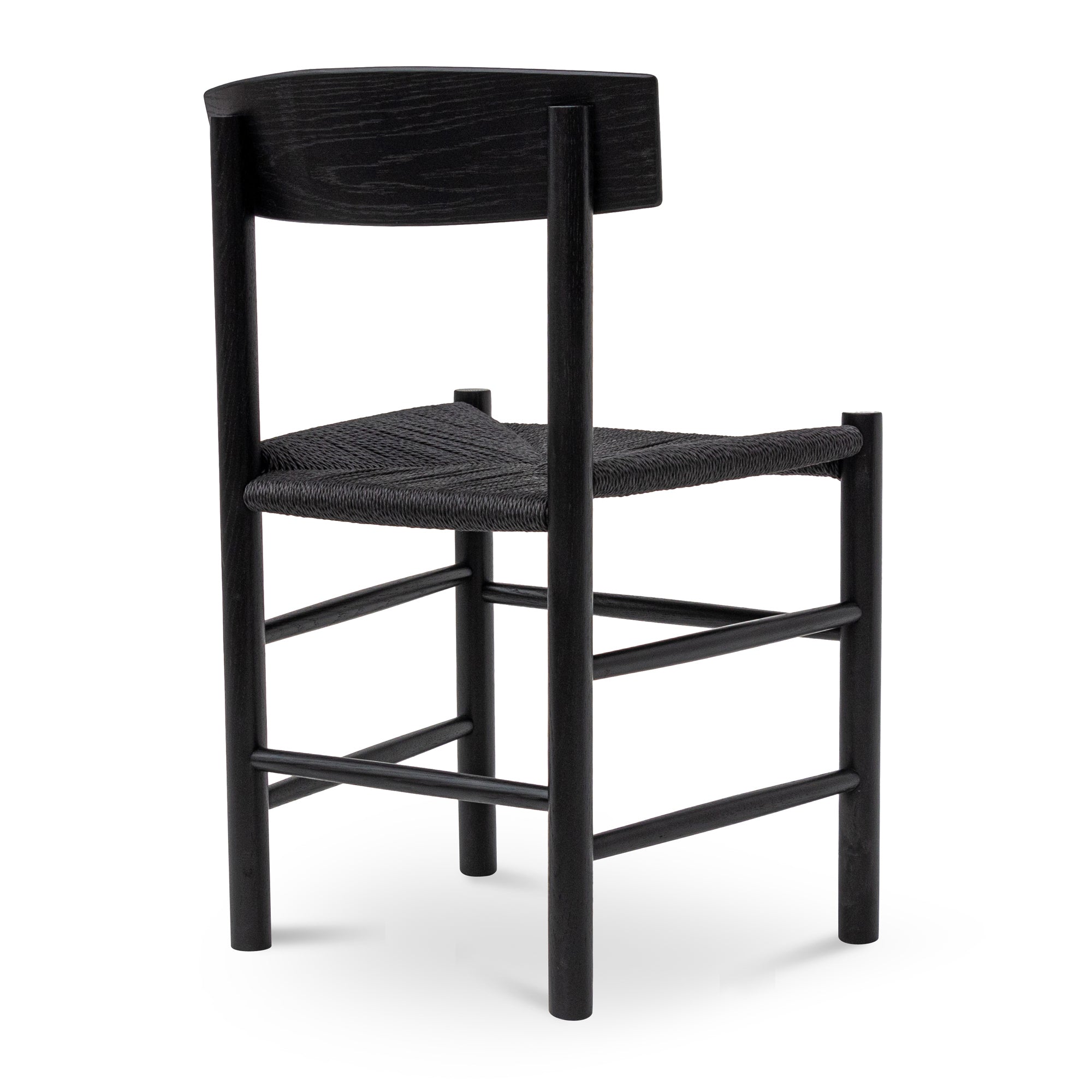 Set of 2 - Erika Rattan Dining Chair - Full Black