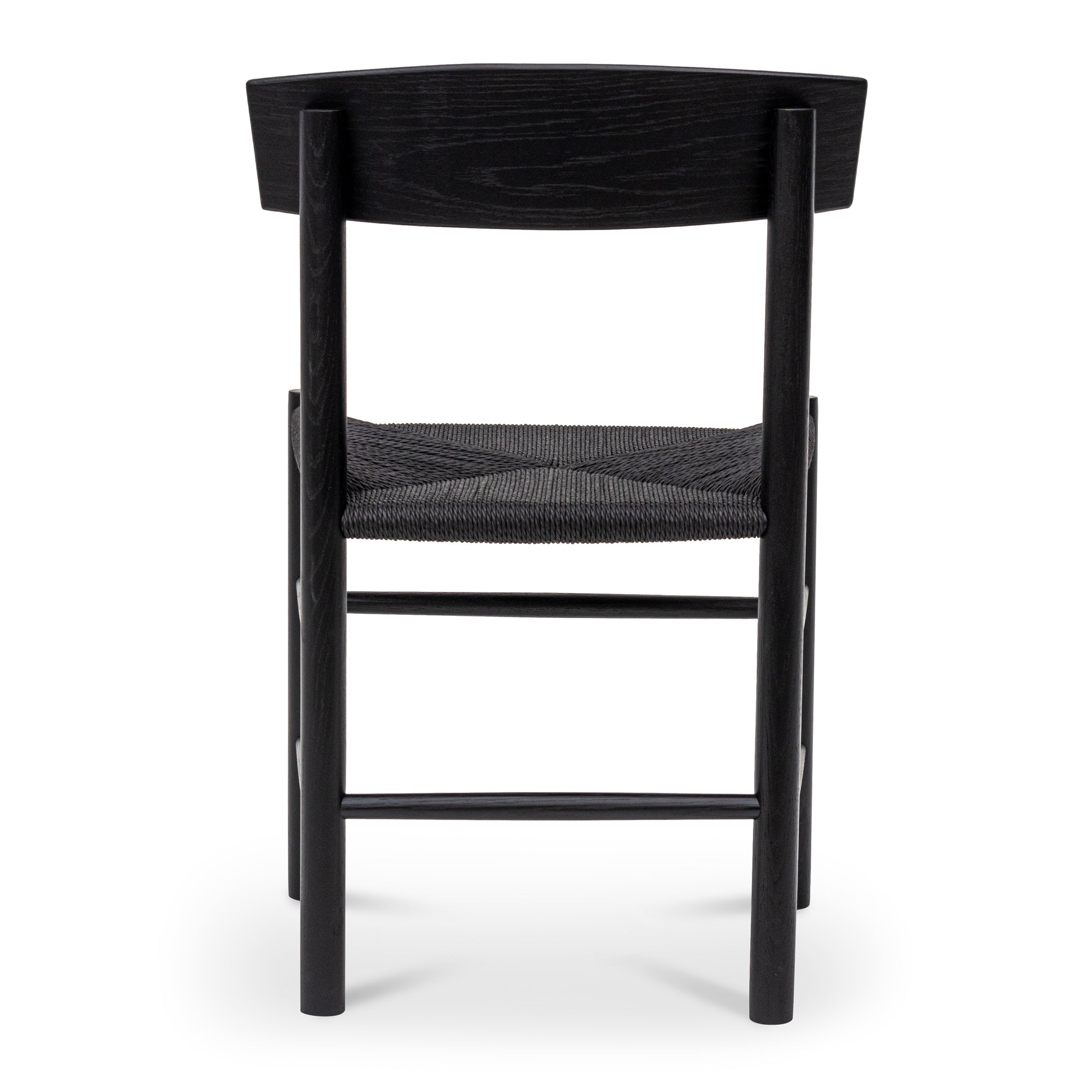 Set of 2 - Erika Rattan Dining Chair - Full Black