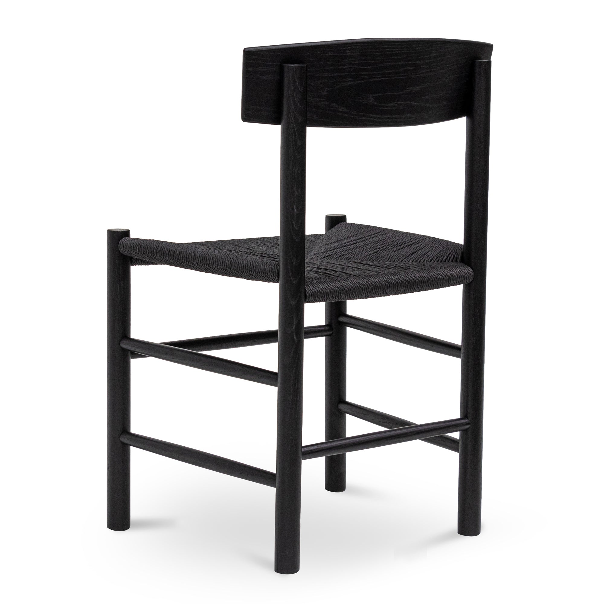 Set of 2 - Erika Rattan Dining Chair - Full Black