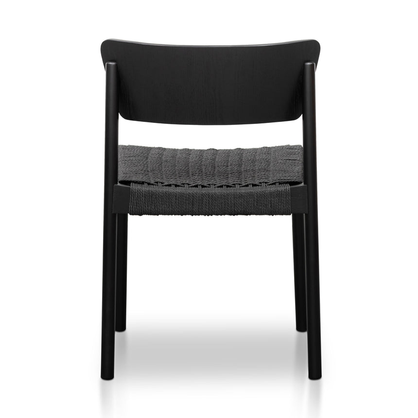 Rope Seat Dining Chair - Black(Set of 2)