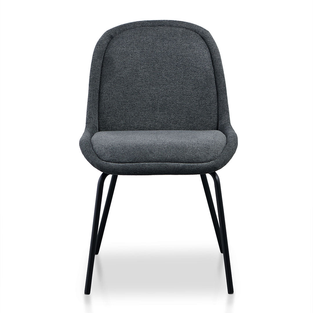 Set of 2 - Robles Fabric Dining Chair - Charcoal Grey