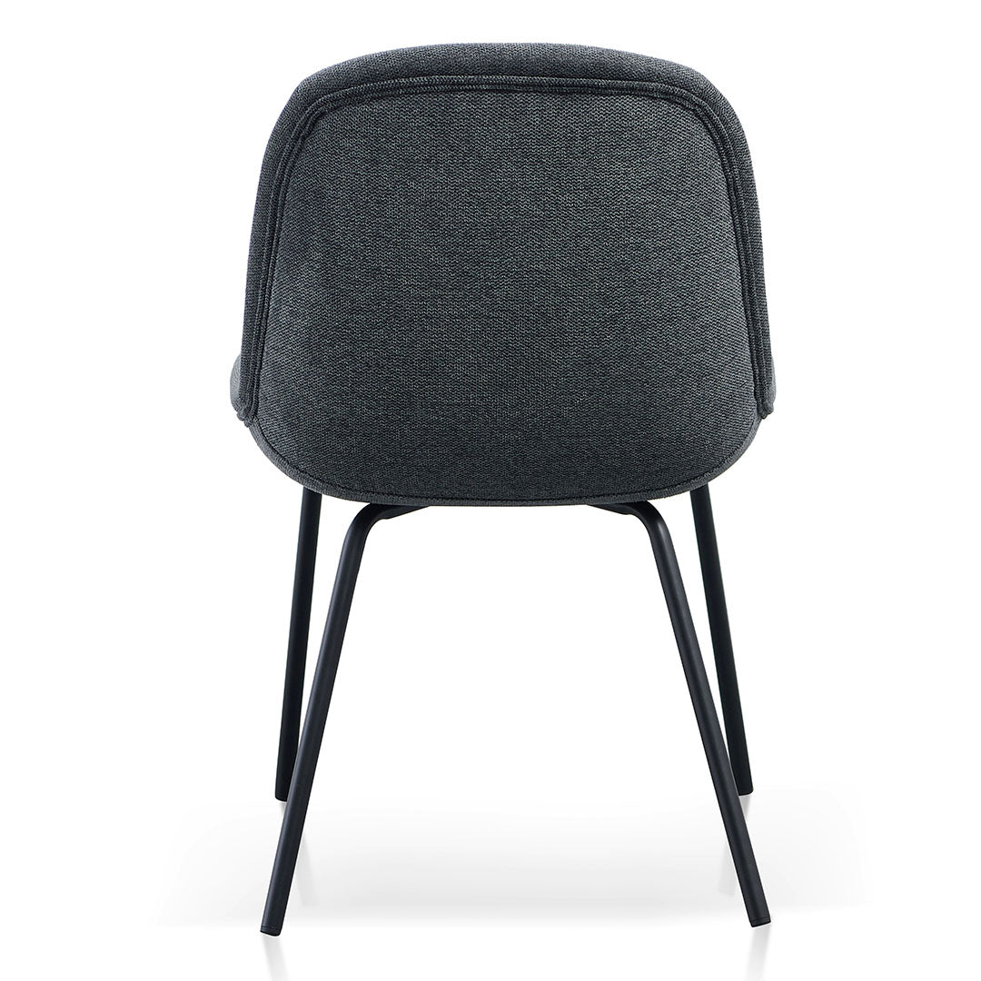 Set of 2 - Robles Fabric Dining Chair - Charcoal Grey