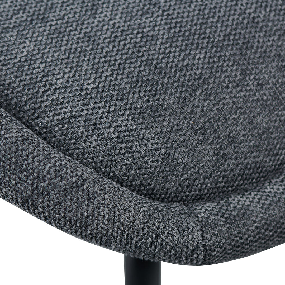 Set of 2 - Robles Fabric Dining Chair - Charcoal Grey