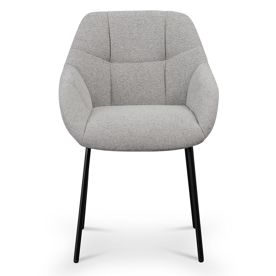 Set of 2 - Danilo Fabric Dining Chair - Spec Grey